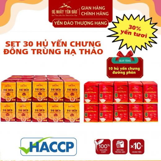 SET 30 HỦ YẾN CHƯNG ĐÔNG TRÙNG HẠ THẢO